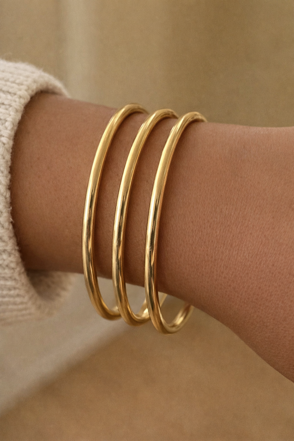 Tube Bangles Gold Tube Bangles – Diamond Days