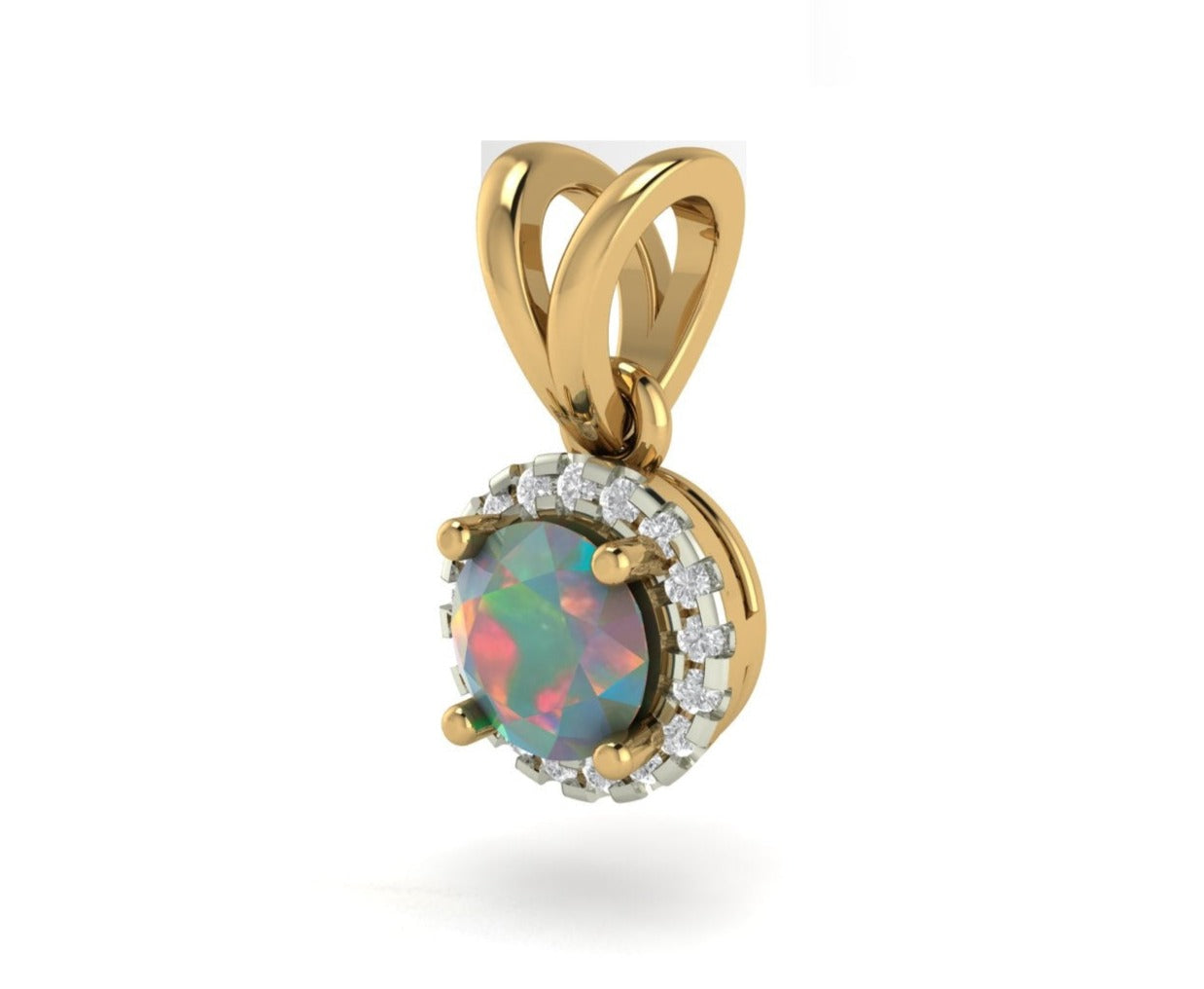 Opal Gemstone Pendant with Chain