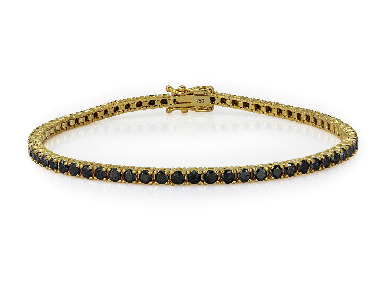 150 Carat Round Cut Black Diamond Link Tennis Bracelet In 14k Rose Gold   Gemone Diamonds Surat Gujarat