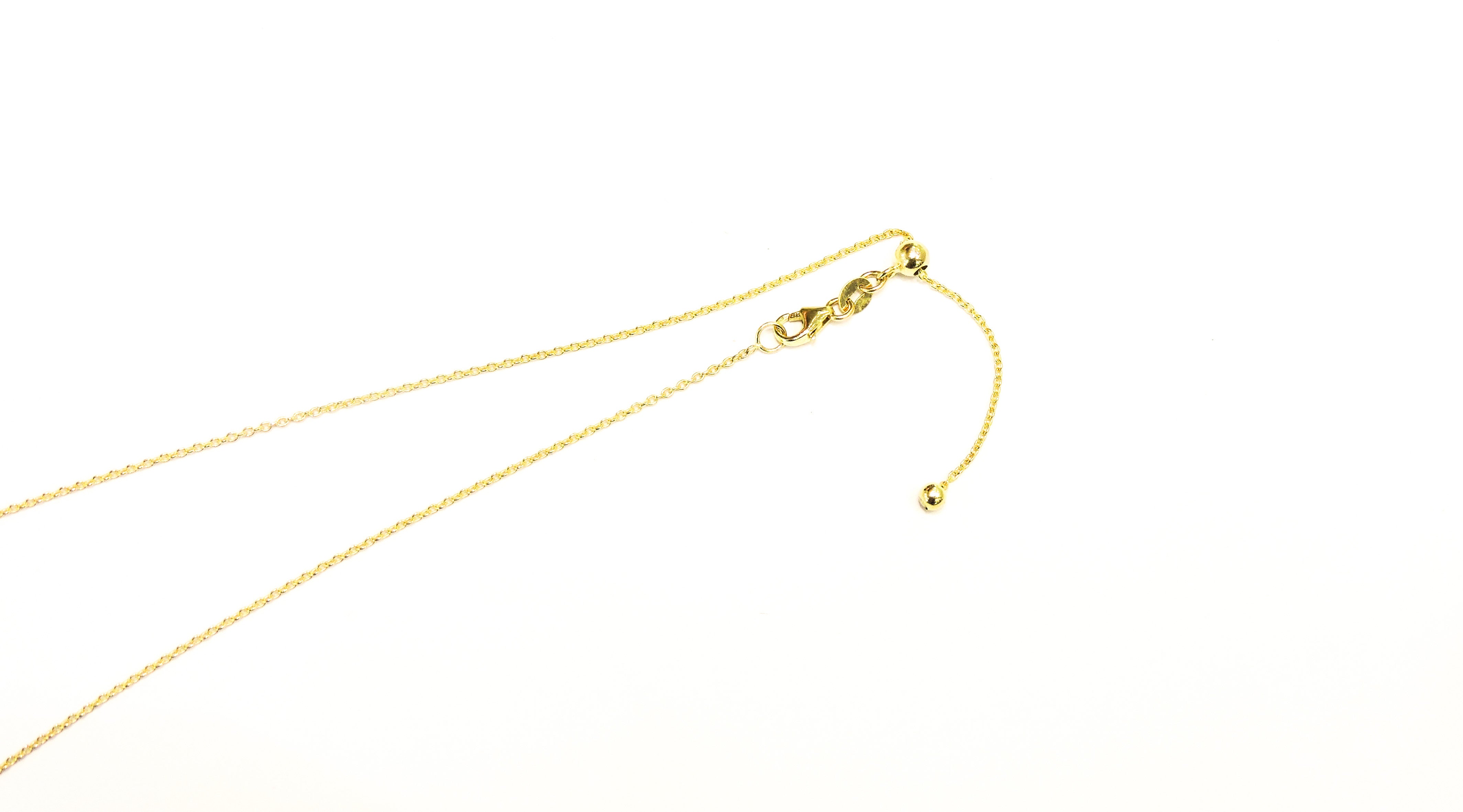 Adjustable Yellow Gold Neck Chain