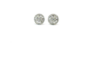 Open image in slideshow, Petite Baguette and Round Diamond Studs

