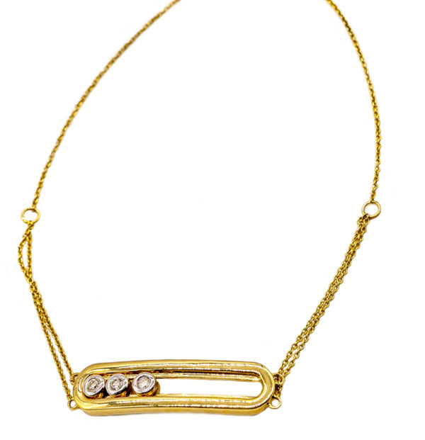 Yellow Gold Diamond "Slider" Bracelet